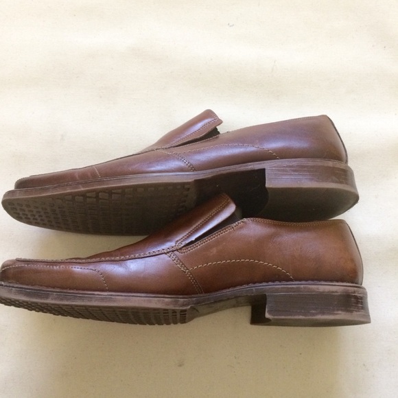 Cognac Color Slip On Leather Shoes - Picture 3 of 6